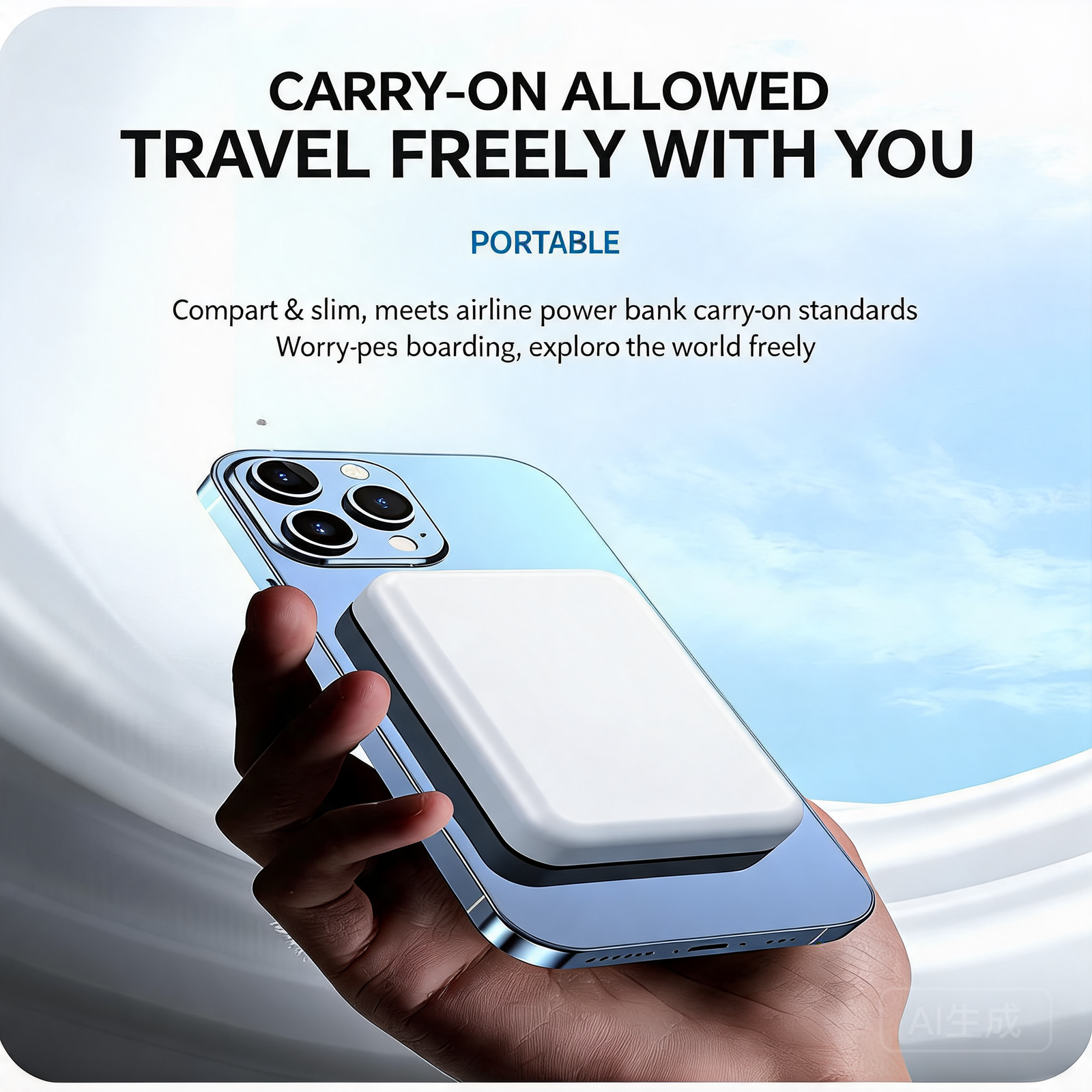 MagSafe Compatible Magnetic Wireless Power Bank 10000mAh