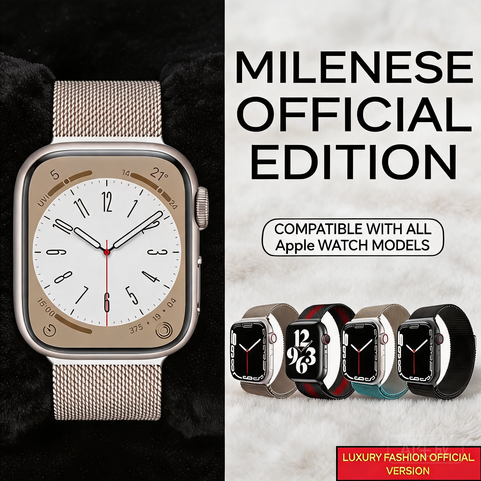 Magnetic Milanese Mesh Band for Apple Watch
