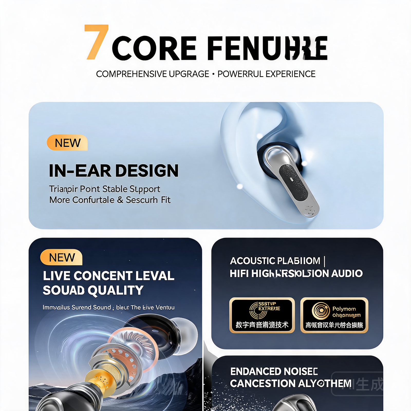 Q78 Wireless Bluetooth 5.4 Earbuds with AI Noise Reduction & LED Display
