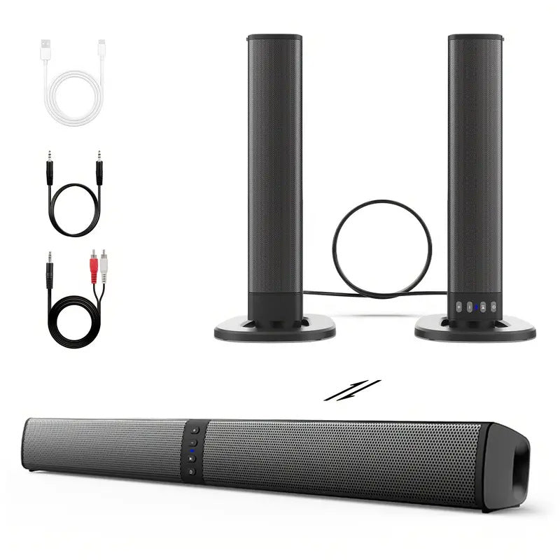 FlexSound 2-in-1 Convertible Bluetooth Soundbar Speaker