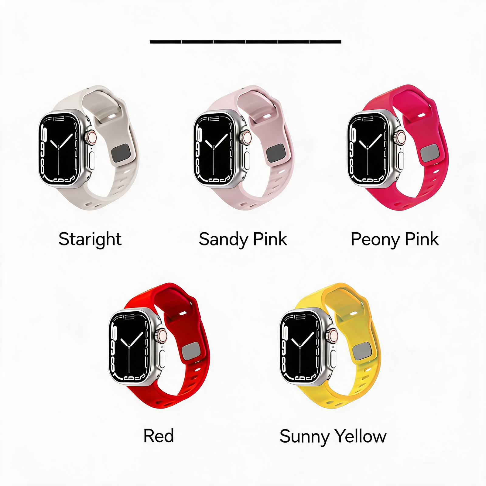 Contour-Fit Cutout Silicone Sport Band for Apple Watch