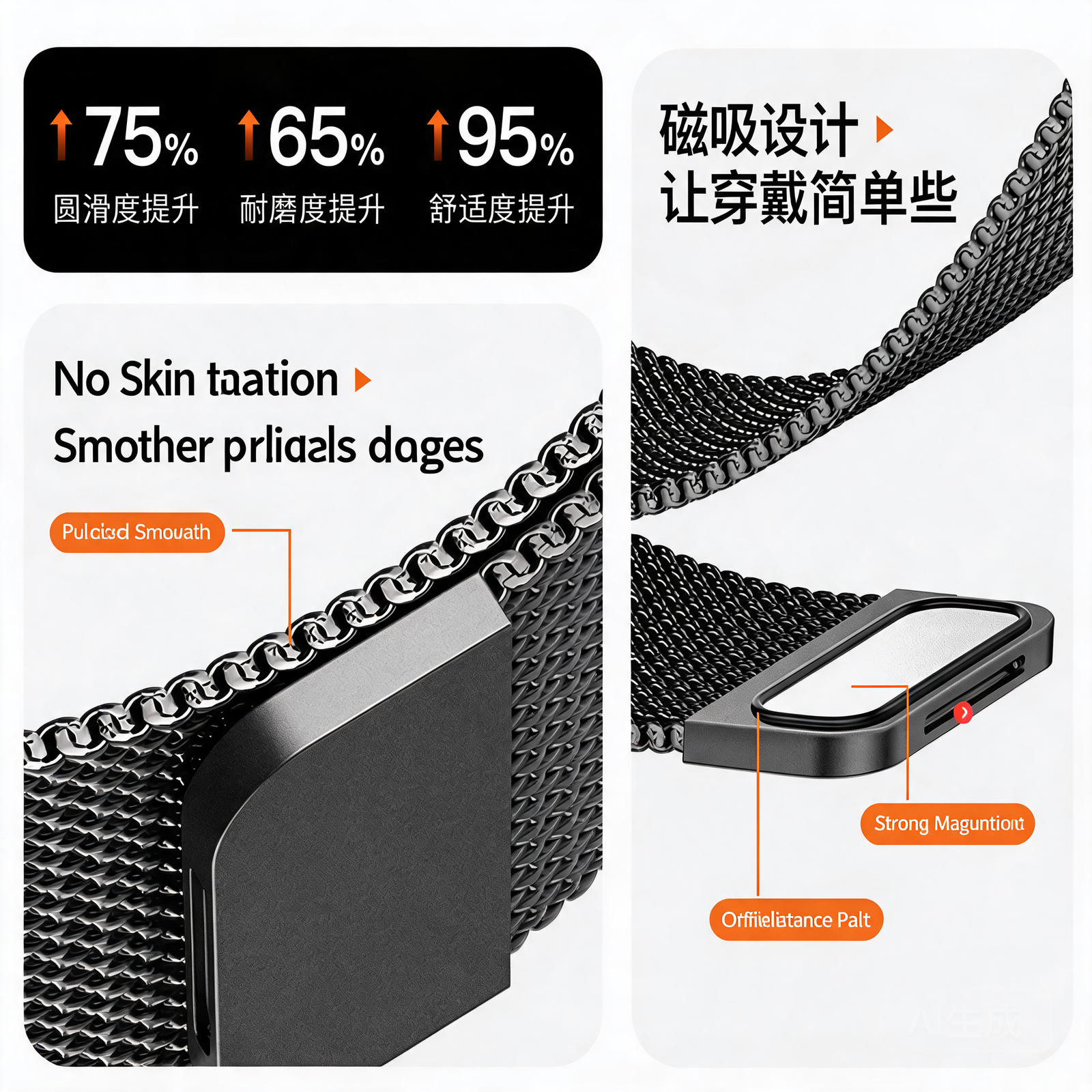 Magnetic Milanese Mesh Band for Apple Watch