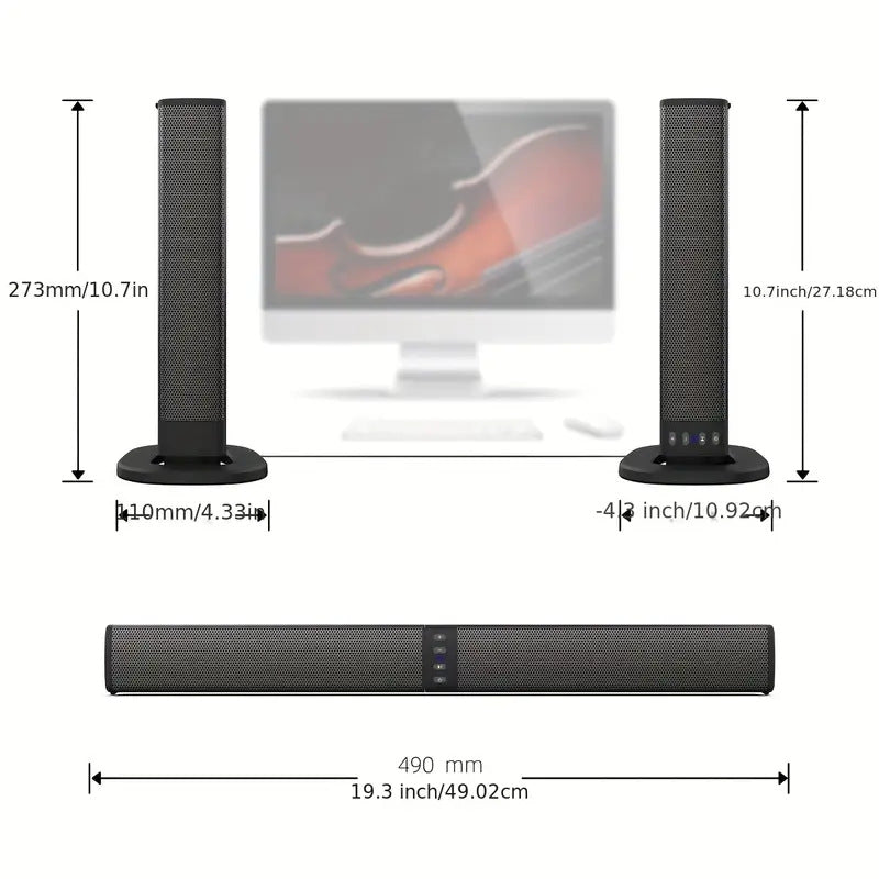 FlexSound 2-in-1 Convertible Bluetooth Soundbar Speaker