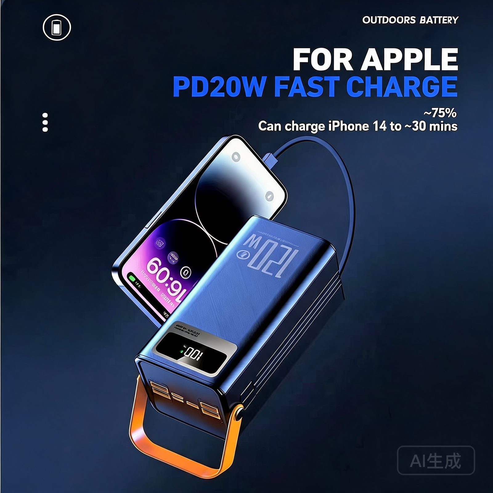 Fidora 120W Outdoor Fast Charging Power Bank 50000mAh
