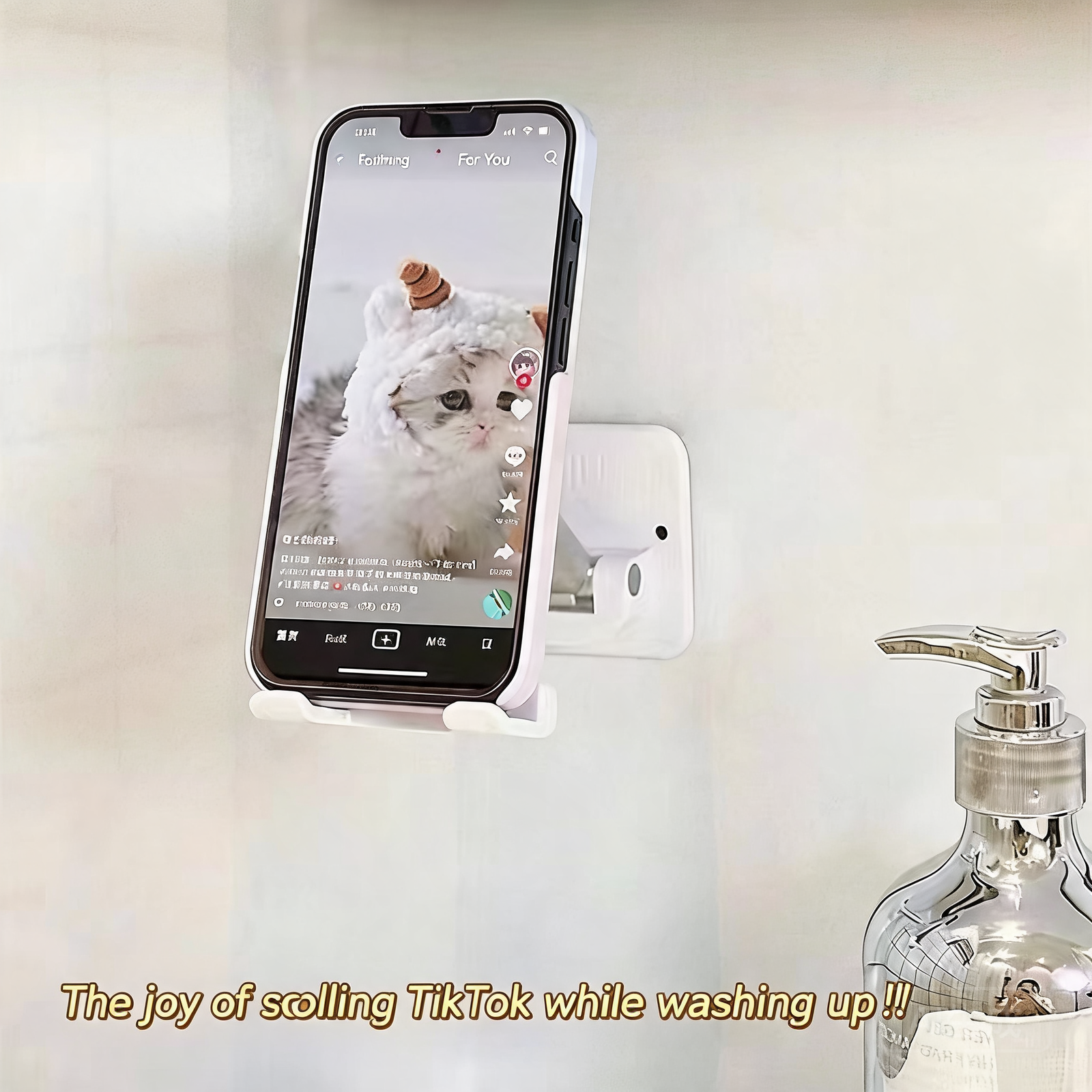 FlexiMount No-Drill Foldable Wall Phone Holder