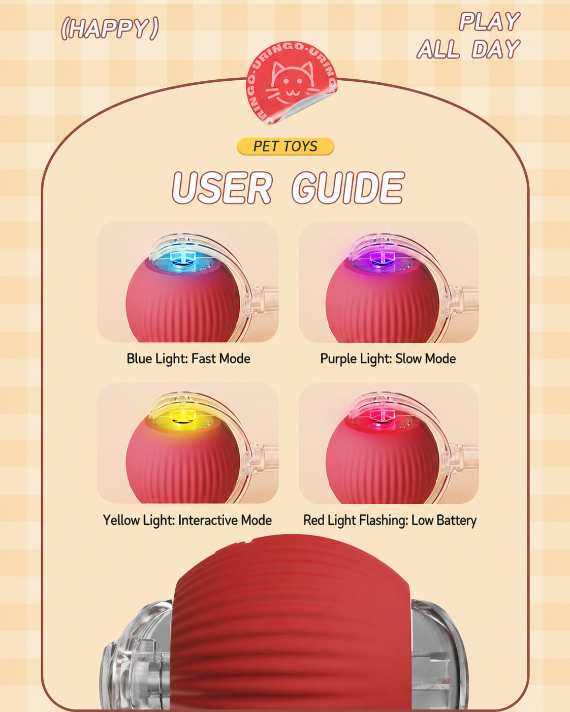 Interactive Automatic Cat Toy Ball