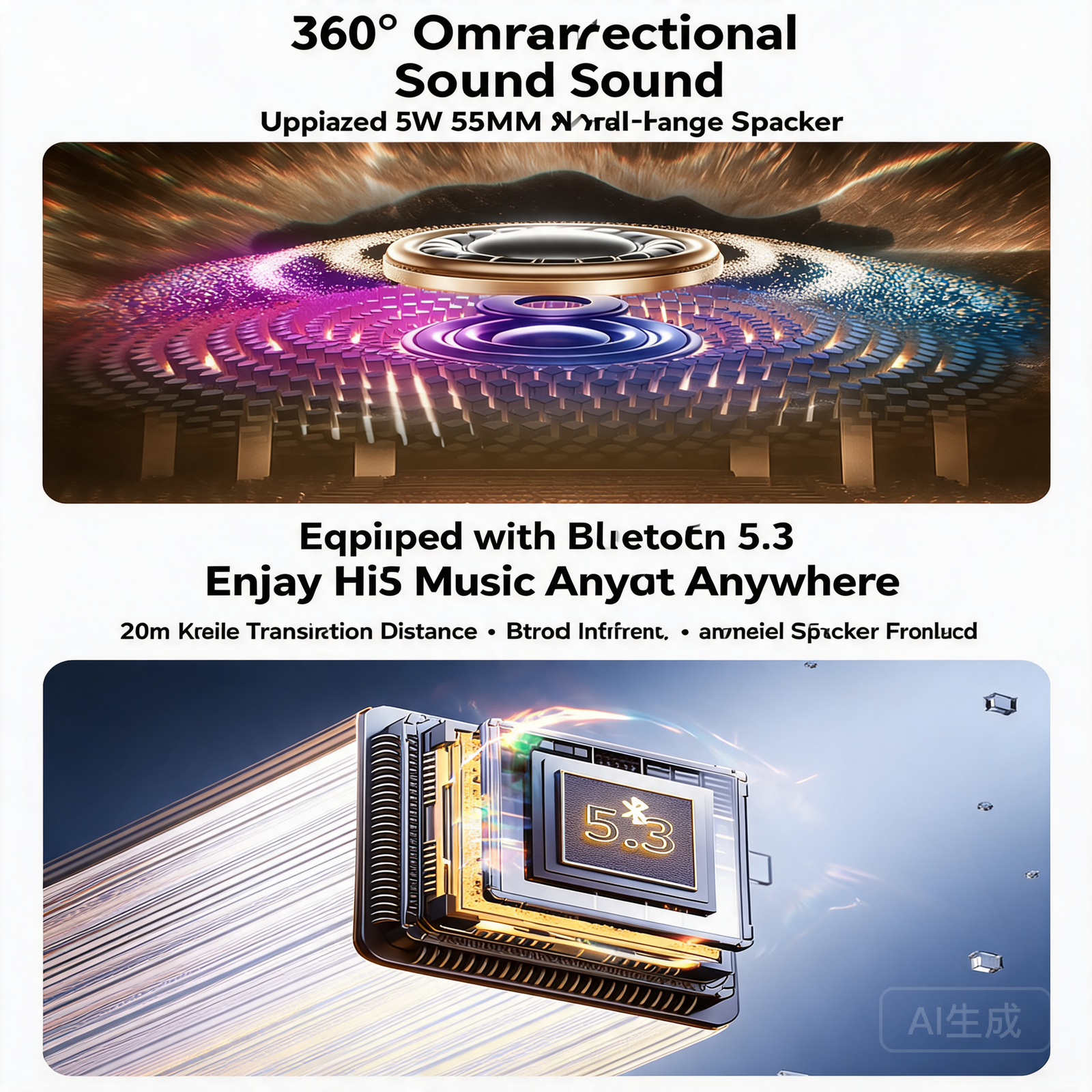 LumiDock Q28 3-in-1 RGB Bluetooth Speaker & Magnetic Phone Stand