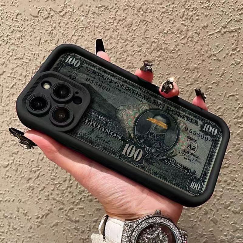 Midnight Banknote iPhone Case – Soft Silicone Shockproof Cover