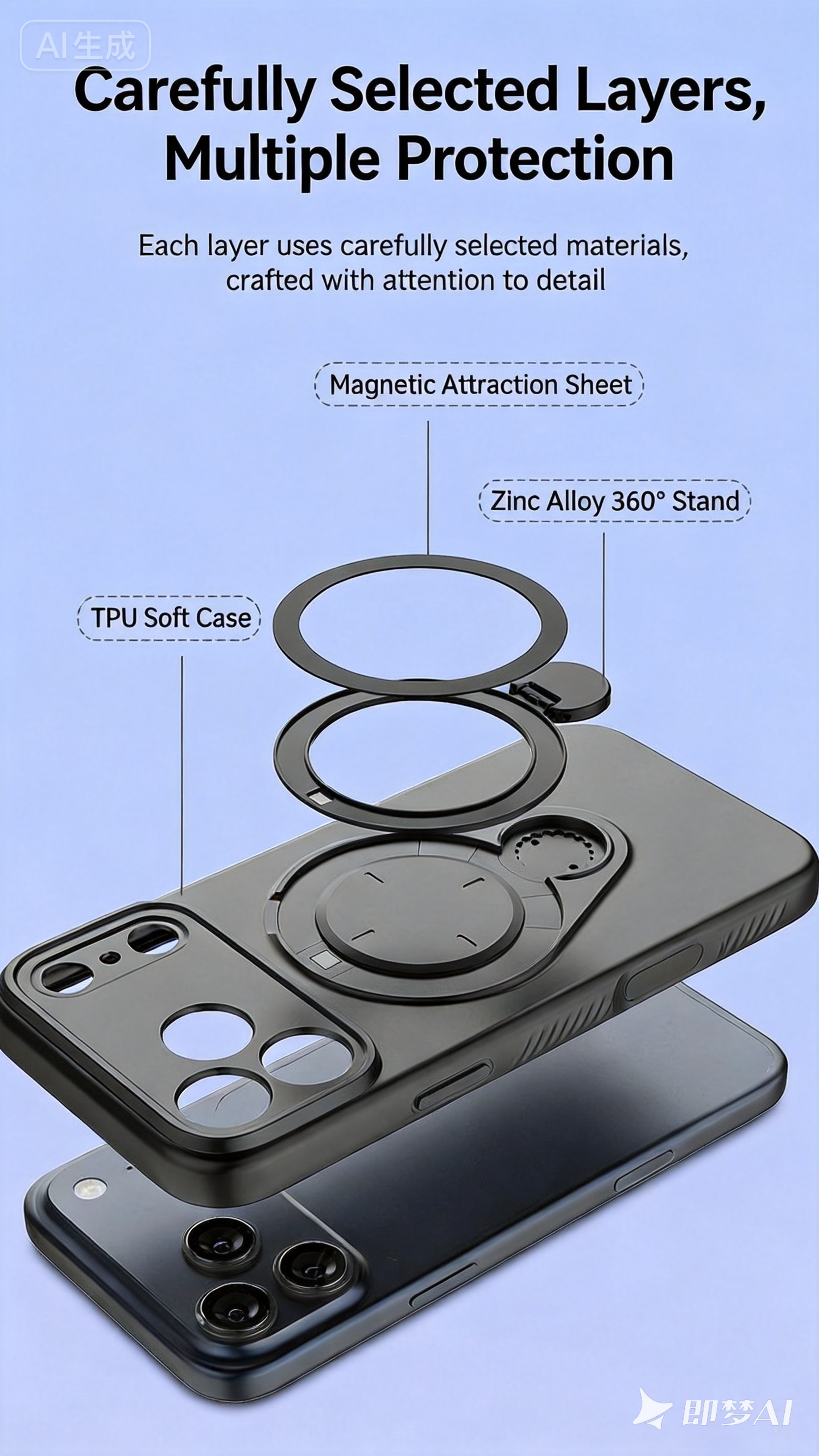 Cheap Magnetic iPhone Case with Stand – MagSafe Compatible